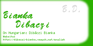 bianka dibaczi business card